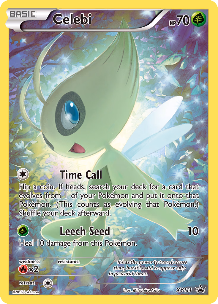 Celebi Pokemon card (XY111, XY Black Star Promos)