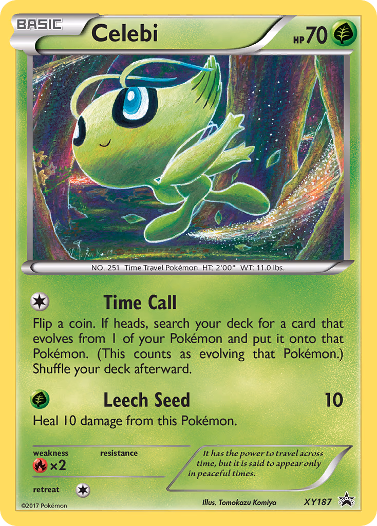 Celebi Pokemon card (XY187, XY Black Star Promos)