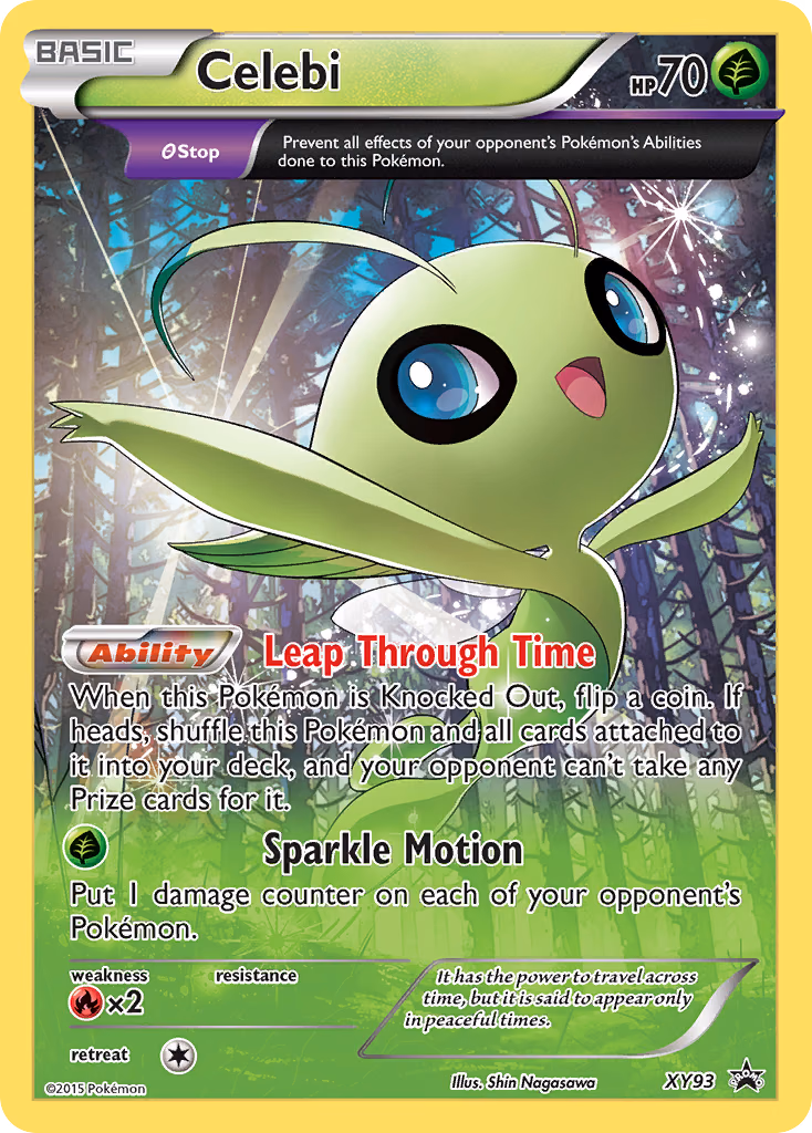 Celebi Pokemon card (XY93, XY Black Star Promos)