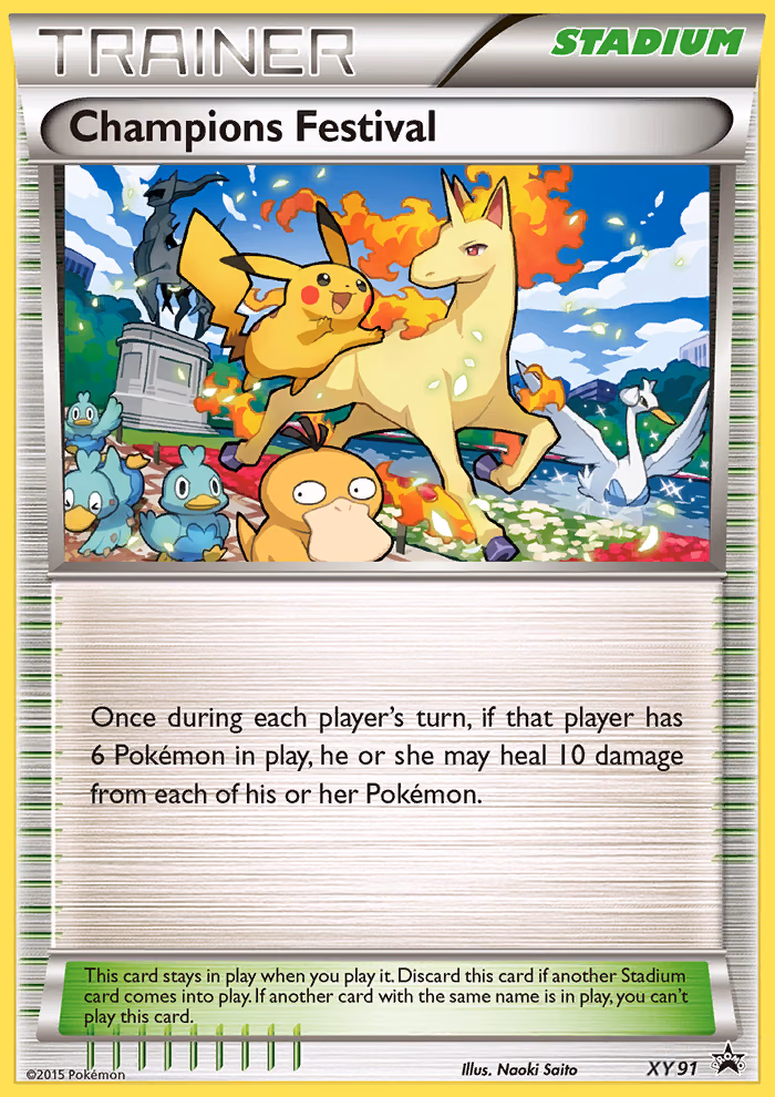 Champions Festival Pokemon card (XY91, XY Black Star Promos)