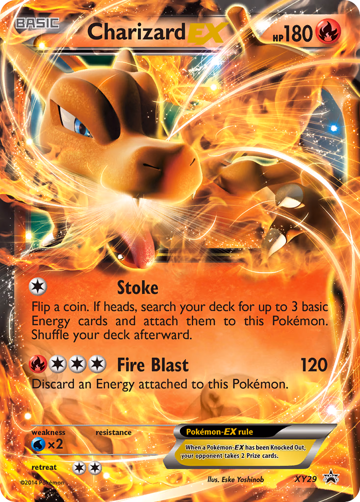 Charizard-EX Pokemon card (XY29, XY Black Star Promos)