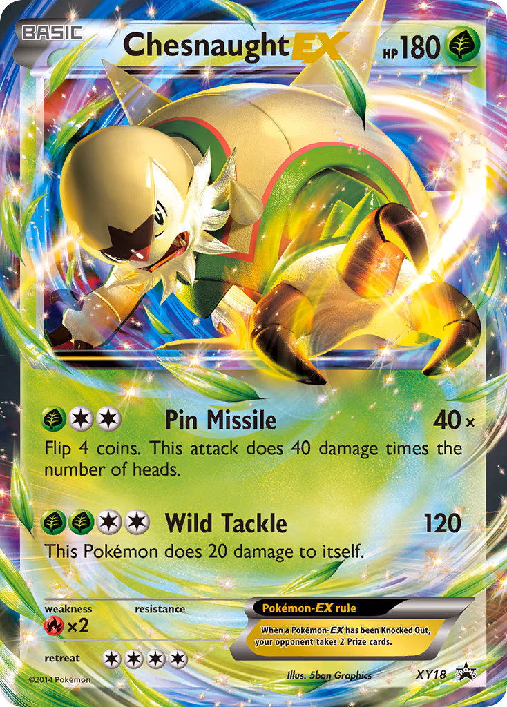 Chesnaught-EX Pokemon card (XY18, XY Black Star Promos)