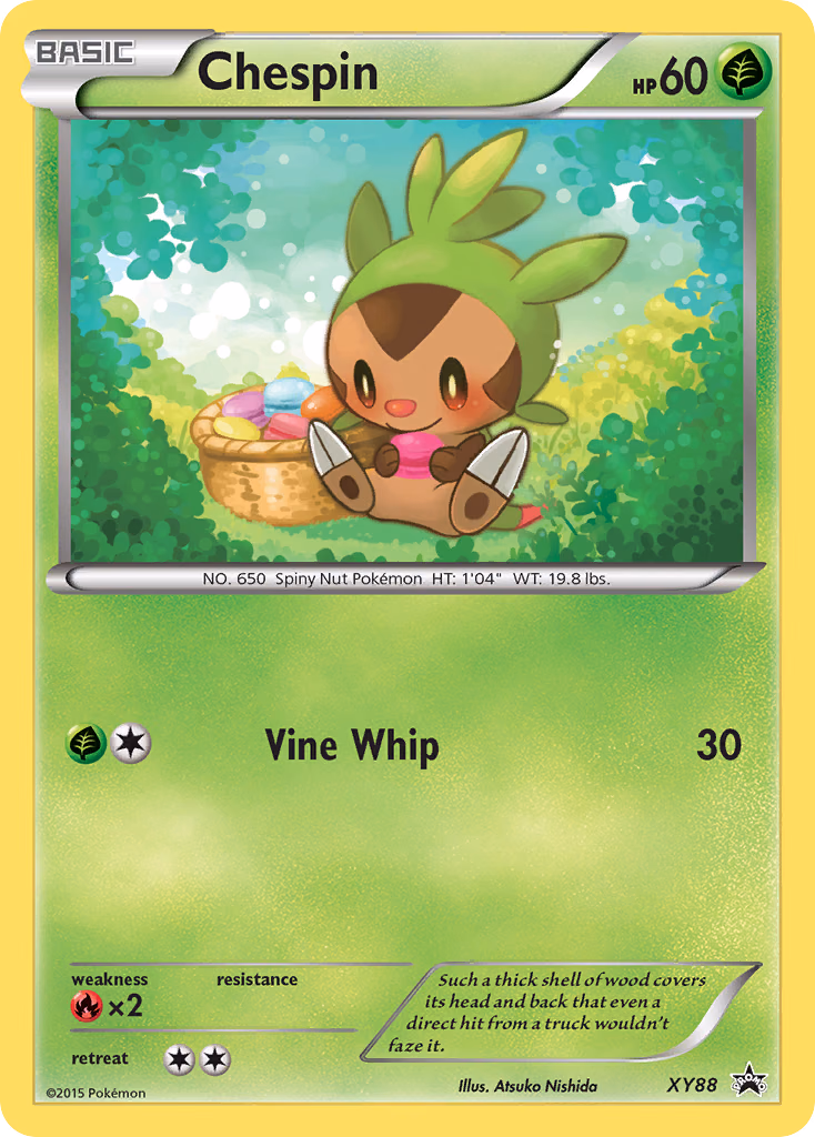 Chespin Pokemon card (XY88, XY Black Star Promos)