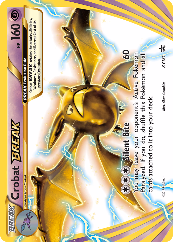 Crobat BREAK Pokemon card (XY181, XY Black Star Promos)