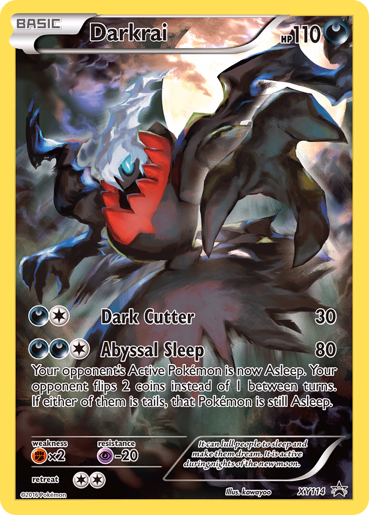 Darkrai Pokemon card (XY114, XY Black Star Promos)