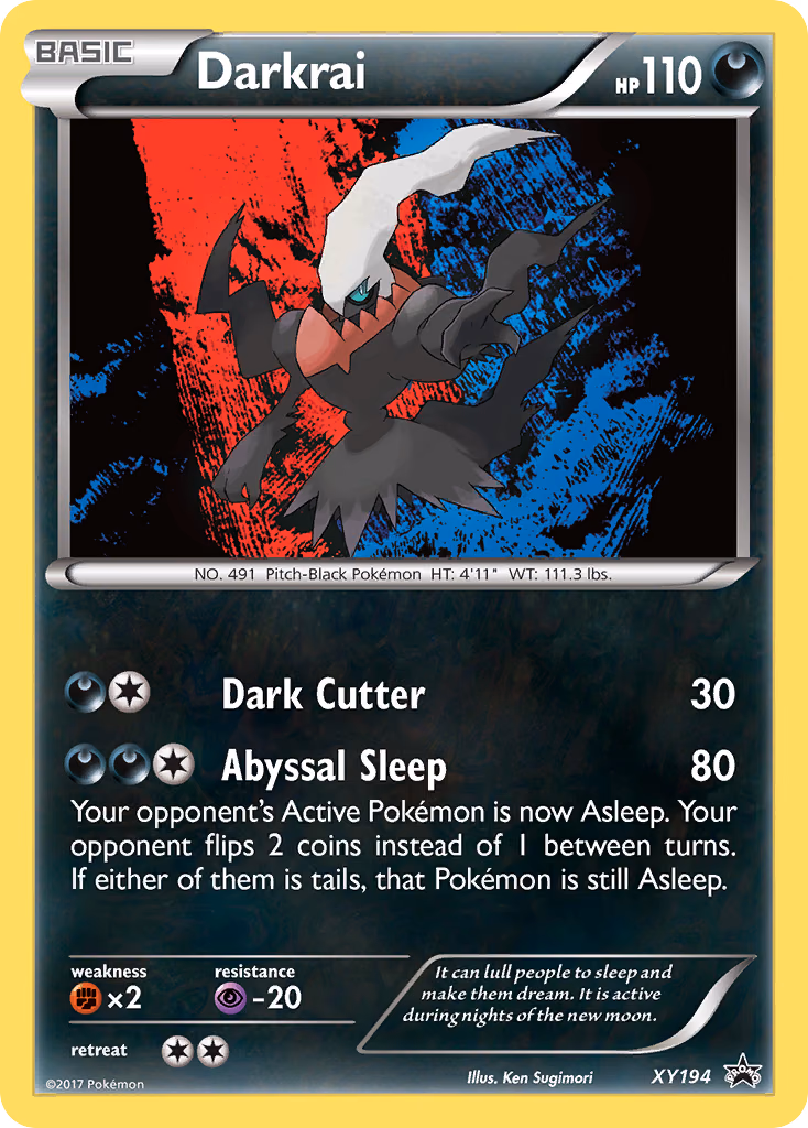 Darkrai Pokemon card (XY194, XY Black Star Promos)