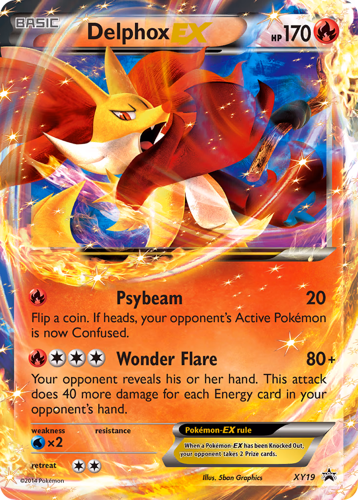 Delphox-EX Pokemon card (XY19, XY Black Star Promos)