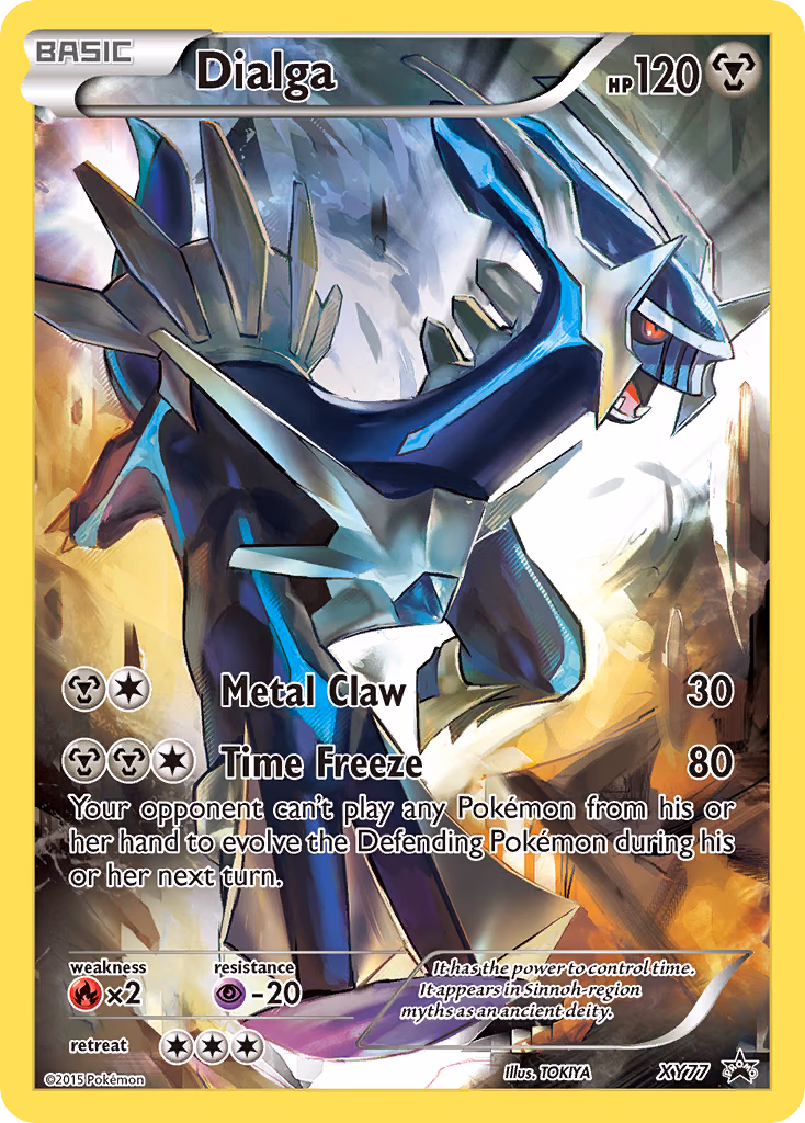 Dialga Pokemon card (XY77, XY Black Star Promos)