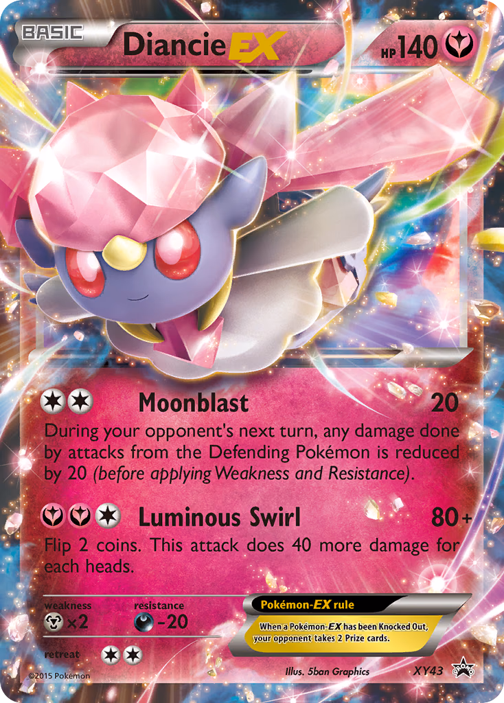 Diancie-EX Pokemon card (XY43, XY Black Star Promos)