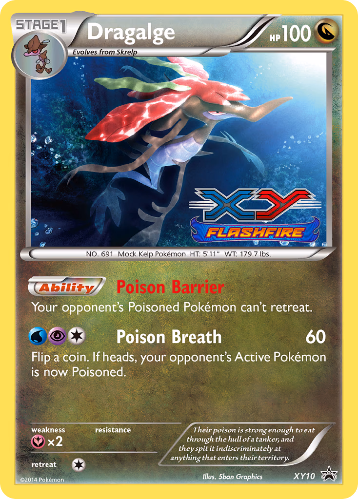 Dragalge Pokemon card (XY10, XY Black Star Promos)