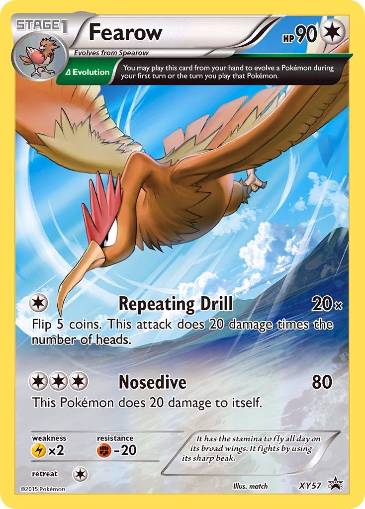 Fearow Pokemon card (XY57, XY Black Star Promos)