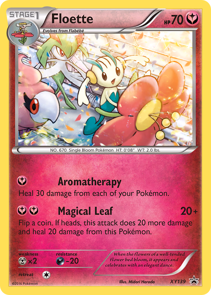 Floette Pokemon card (XY139, XY Black Star Promos)
