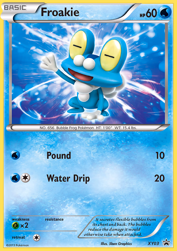 Froakie Pokemon card (XY03, XY Black Star Promos)