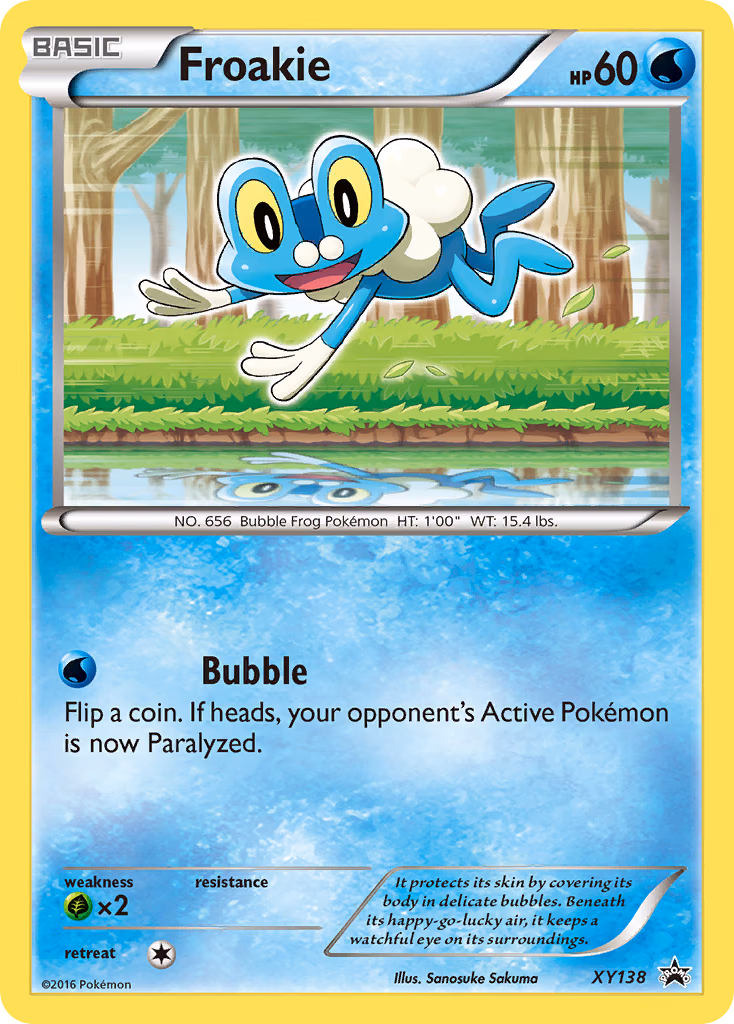 Froakie Pokemon card (XY138, XY Black Star Promos)