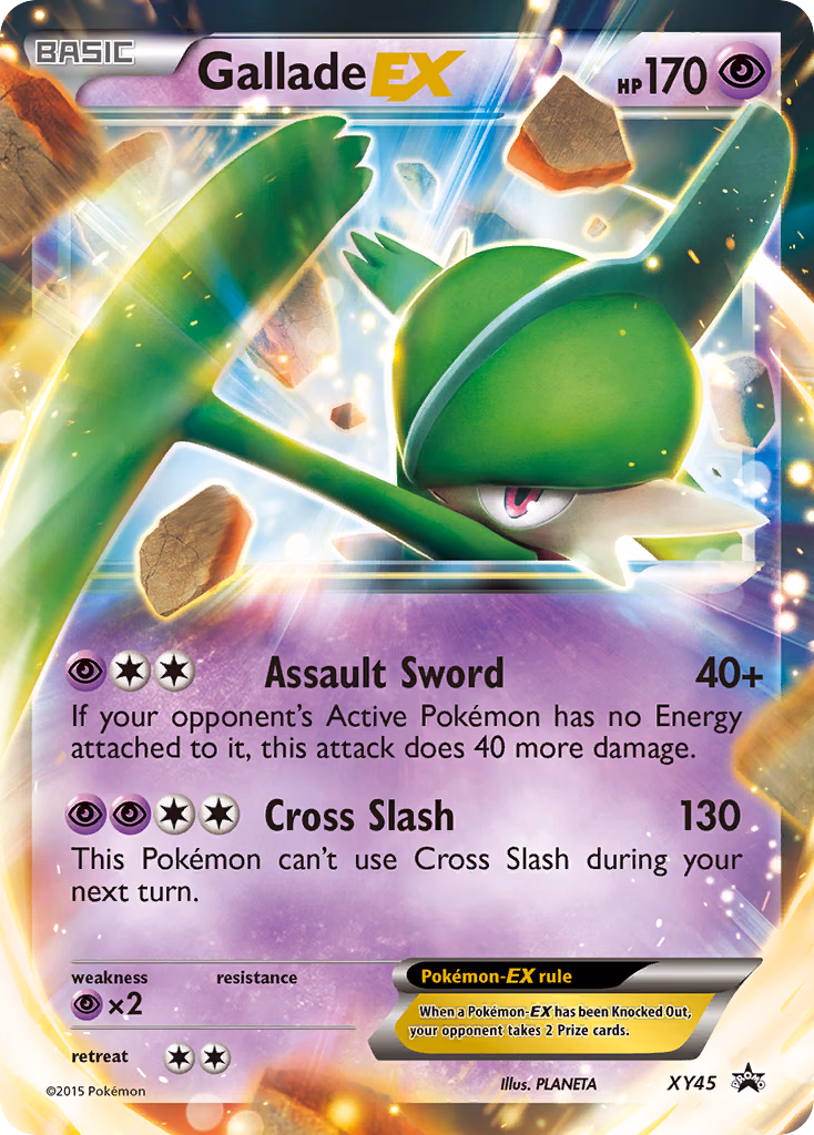 Gallade-EX Pokemon card (XY45, XY Black Star Promos)
