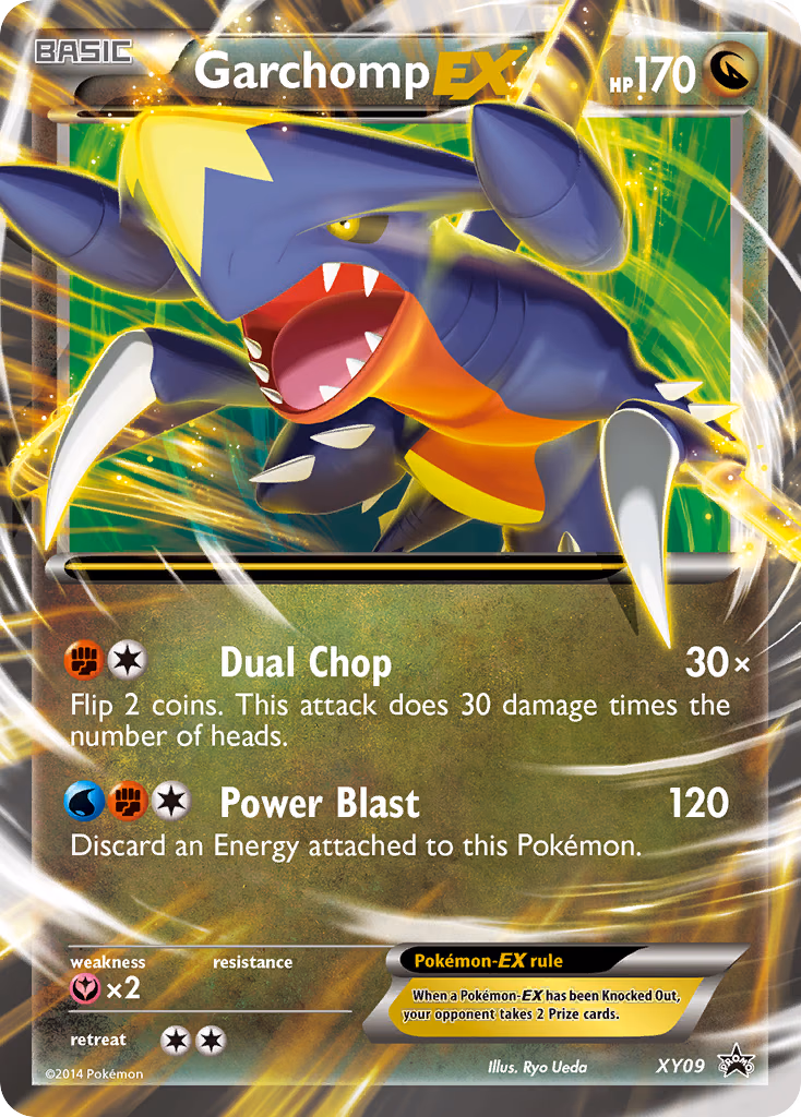 Garchomp-EX Pokemon card (XY09, XY Black Star Promos)