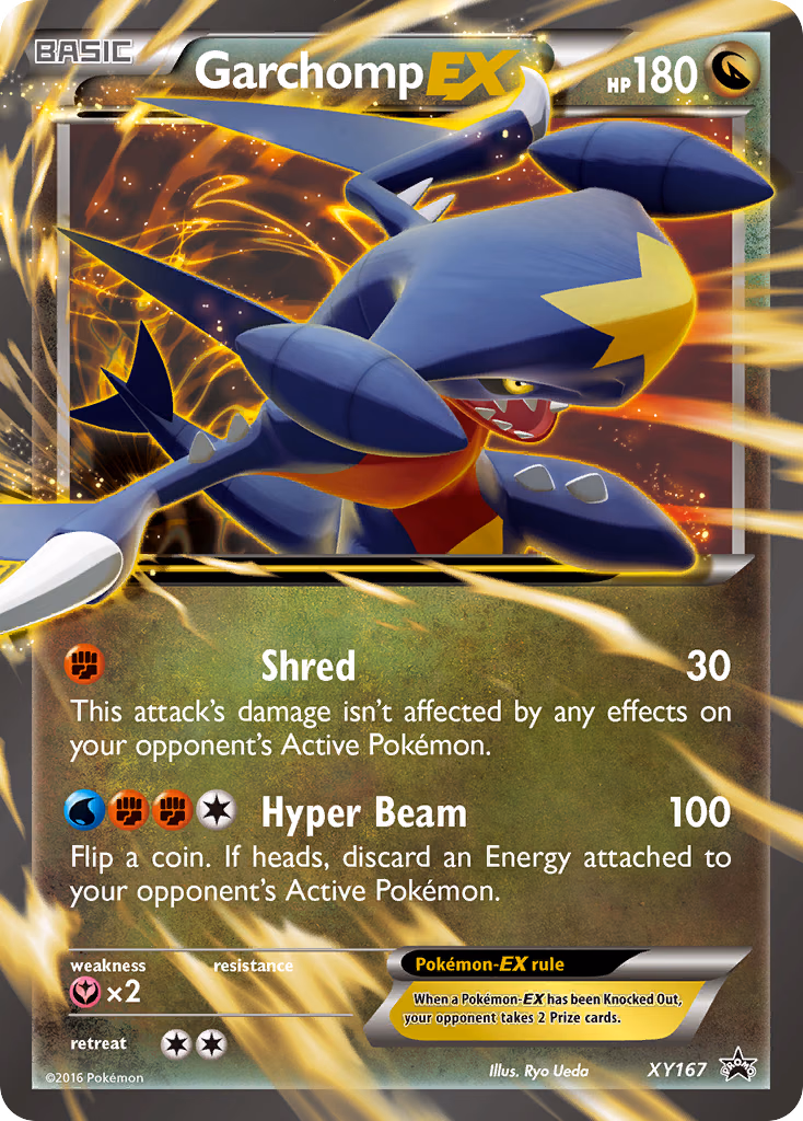 Garchomp-EX Pokemon card (XY167, XY Black Star Promos)