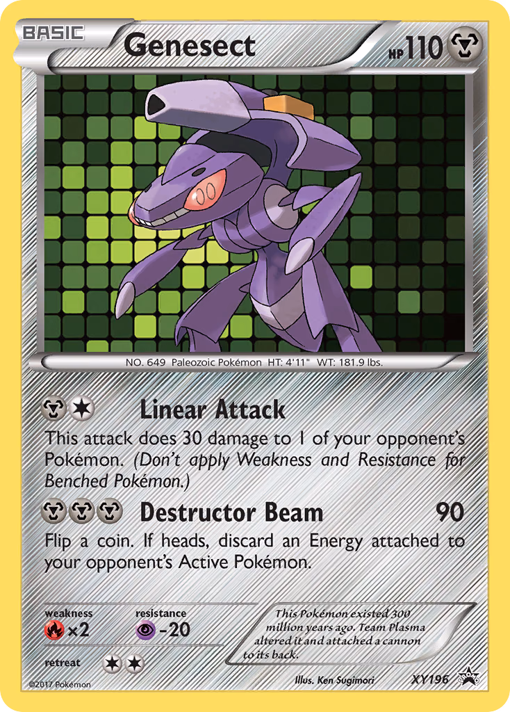 Genesect Pokemon card (XY196, XY Black Star Promos)