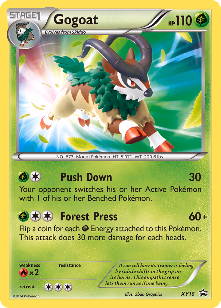 Gogoat Pokemon card (XY16, XY Black Star Promos)