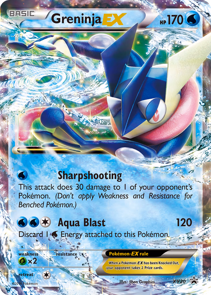 Greninja-EX Pokemon card (XY20, XY Black Star Promos)