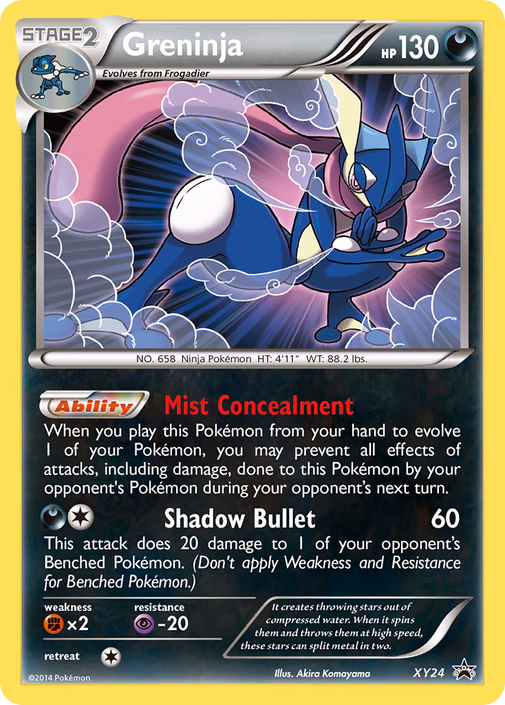 Greninja Pokemon card (XY24, XY Black Star Promos)