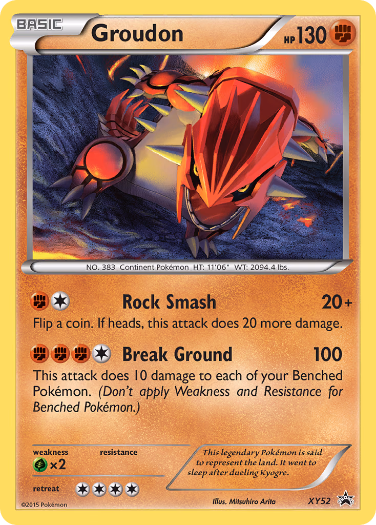 Groudon Pokemon card (XY52, XY Black Star Promos)