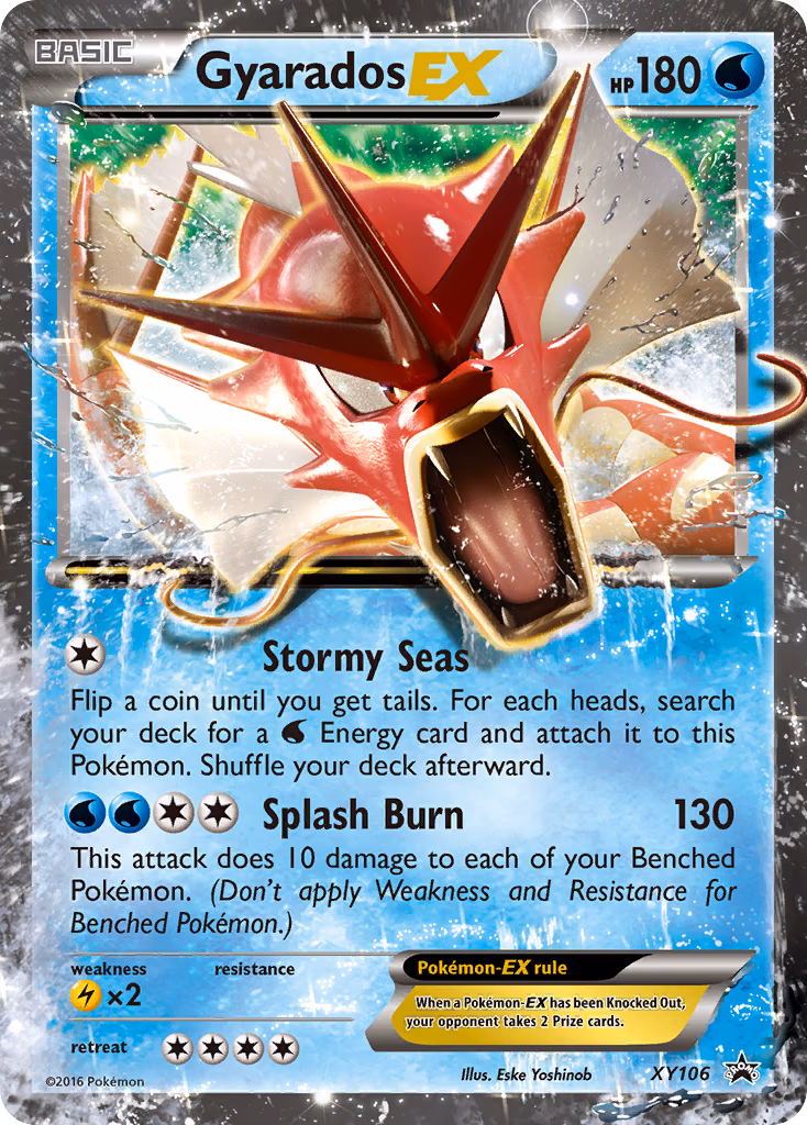 Gyarados-EX Pokemon card (XY106, XY Black Star Promos)