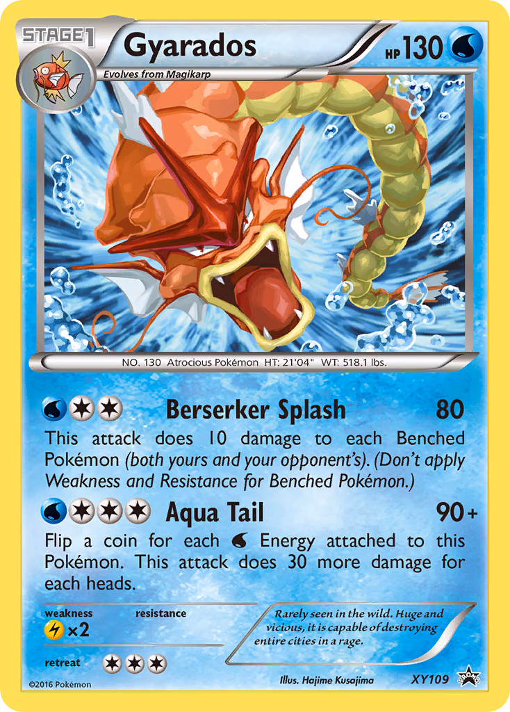 Gyarados Pokemon card (XY109, XY Black Star Promos)