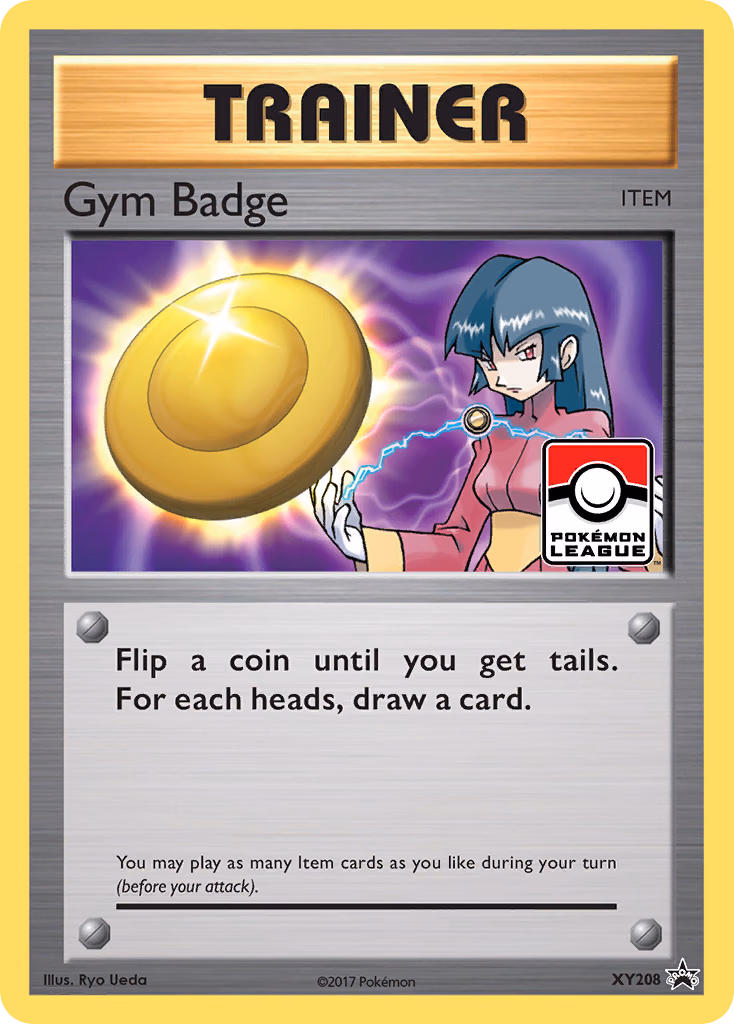 Gym Badge Pokemon card (XY208, XY Black Star Promos)