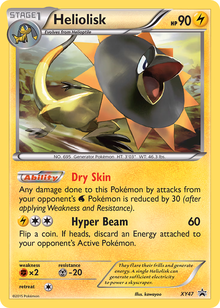 Heliolisk Pokemon card (XY47, XY Black Star Promos)