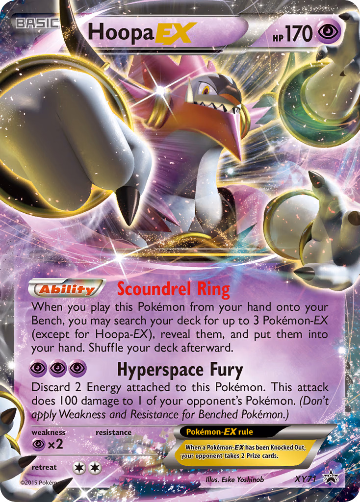Hoopa-EX Pokemon card (XY71, XY Black Star Promos)