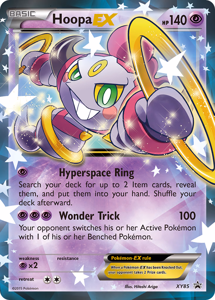 Hoopa-EX Pokemon card (XY85, XY Black Star Promos)