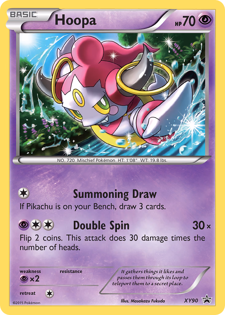 Hoopa Pokemon card (XY90, XY Black Star Promos)