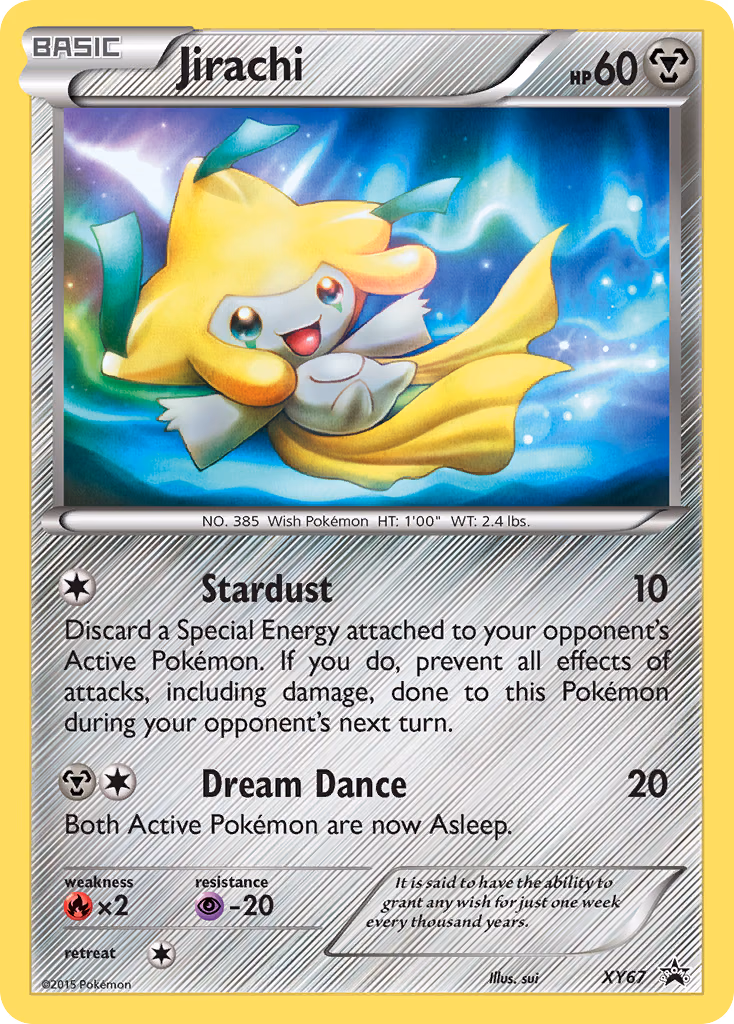 Jirachi Pokemon card (XY67, XY Black Star Promos)