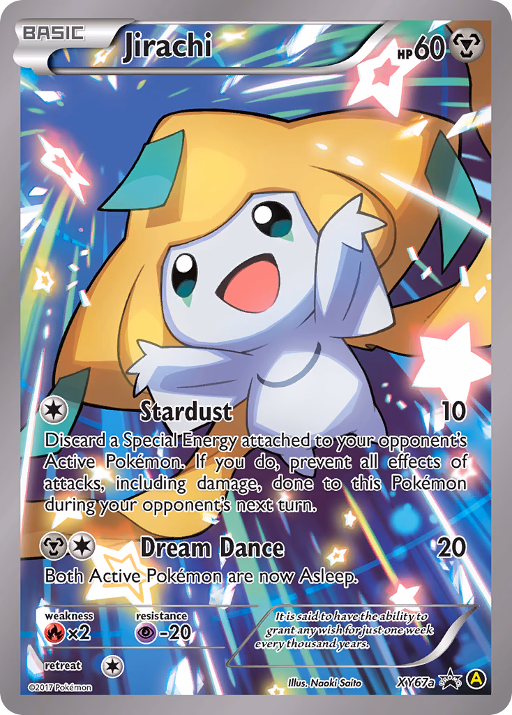Jirachi Pokemon card (XY67a, XY Black Star Promos)