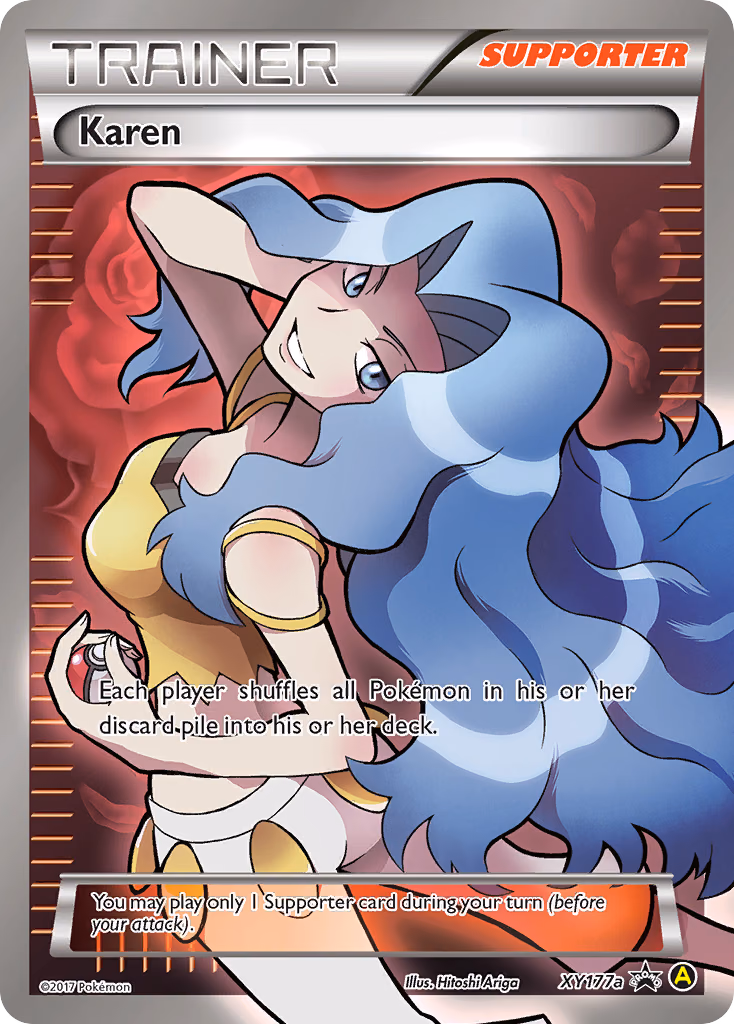 Karen Pokemon card (XY177a, XY Black Star Promos)