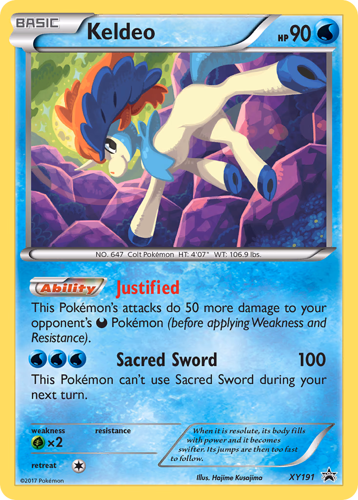 Keldeo Pokemon card (XY191, XY Black Star Promos)