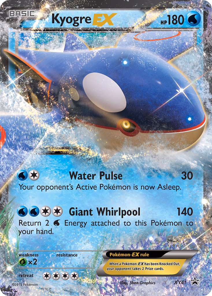 Kyogre-EX Pokemon card (XY41, XY Black Star Promos)