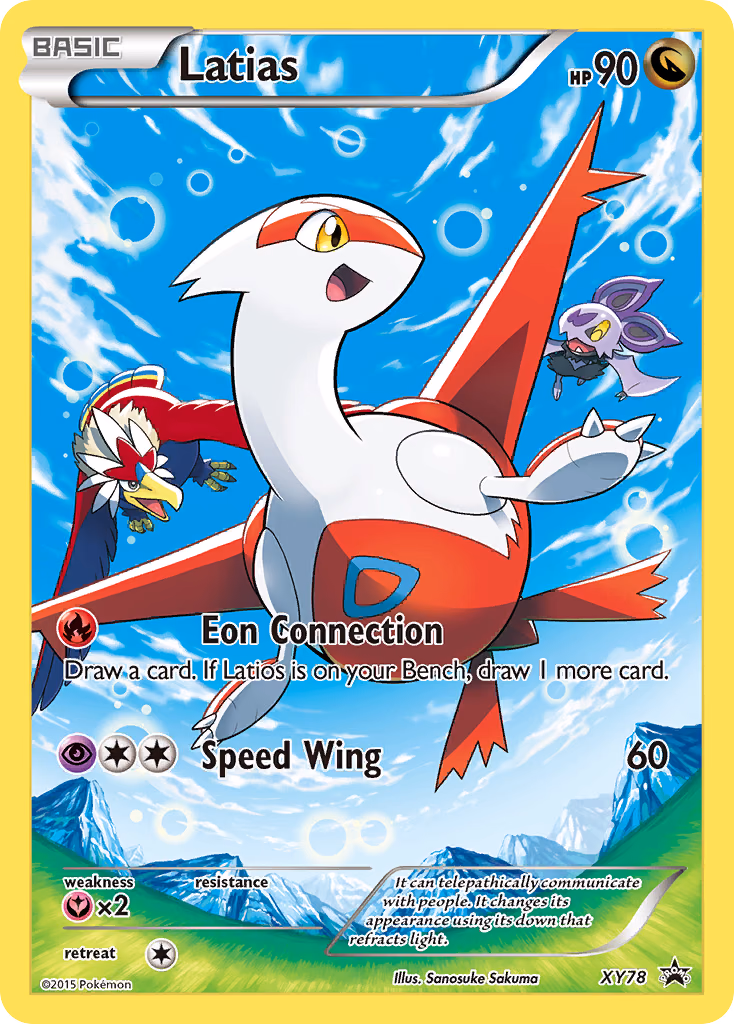 Latias Pokemon card (XY78, XY Black Star Promos)