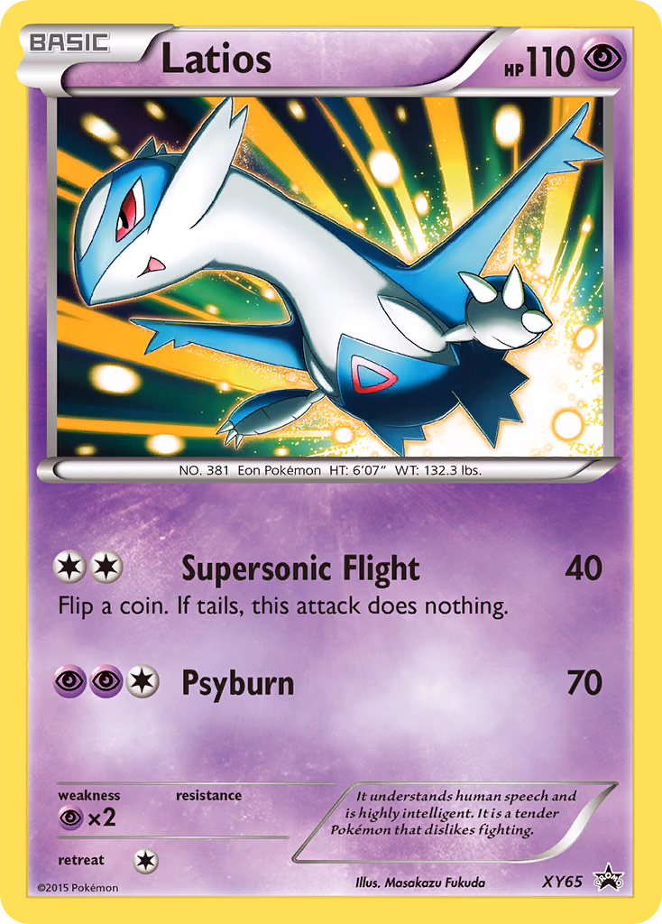 Latios Pokemon card (XY65, XY Black Star Promos)