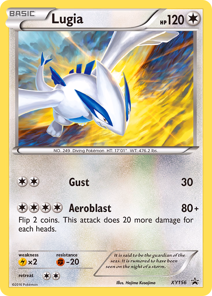 Lugia Pokemon card (XY156, XY Black Star Promos)