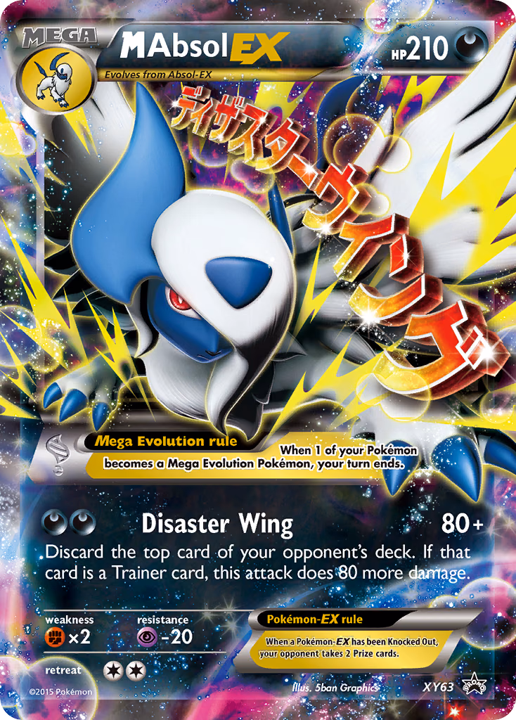 M Absol-EX Pokemon card (XY63, XY Black Star Promos)