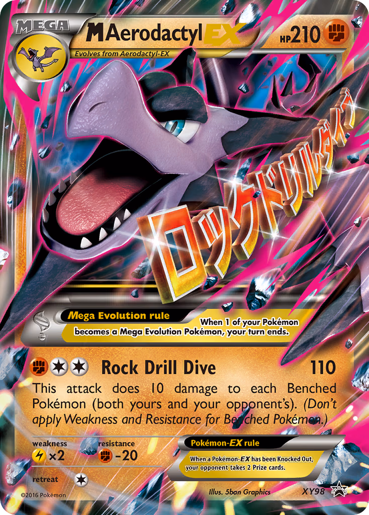 M Aerodactyl-EX Pokemon card (XY98, XY Black Star Promos)