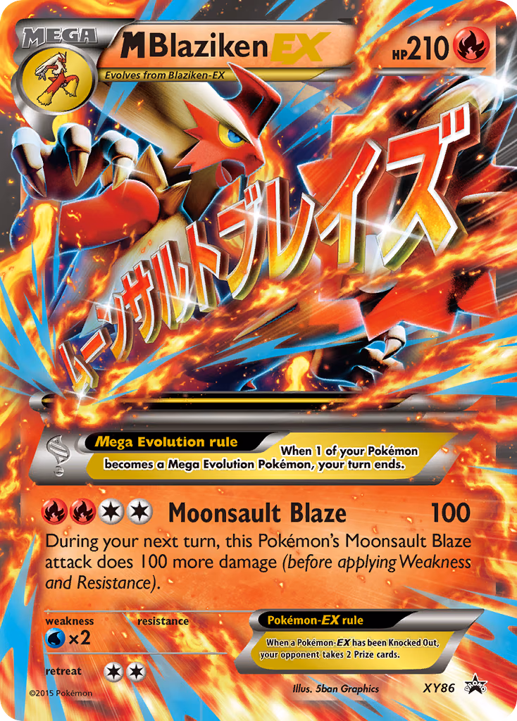M Blaziken-EX Pokemon card (XY86, XY Black Star Promos)
