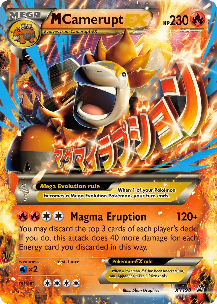 M Camerupt-EX Pokemon card (XY198, XY Black Star Promos)