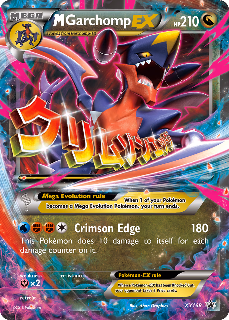 M Garchomp-EX Pokemon card (XY168, XY Black Star Promos)