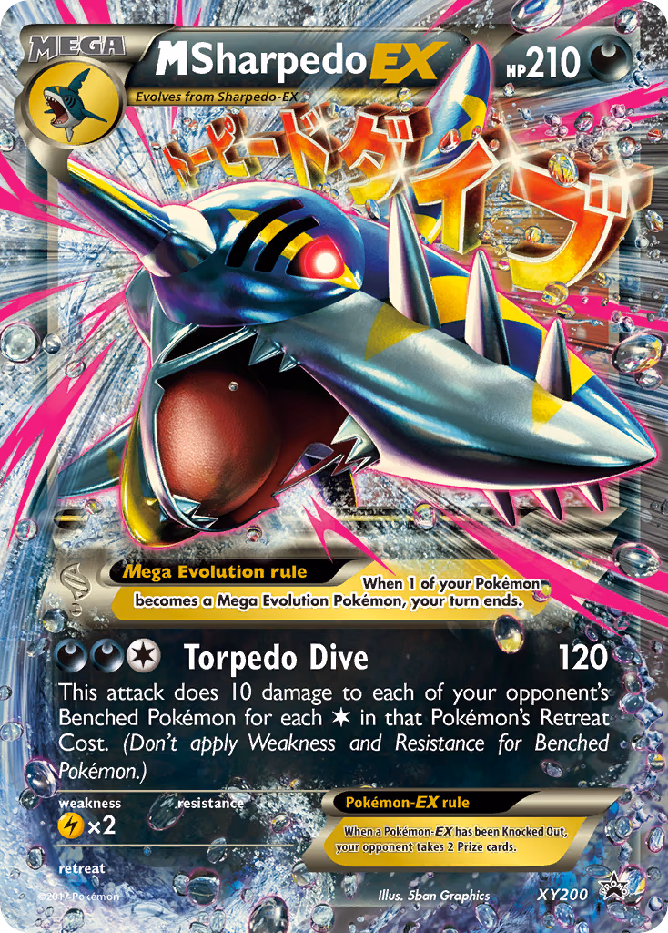 M Sharpedo-EX Pokemon card (XY200, XY Black Star Promos)