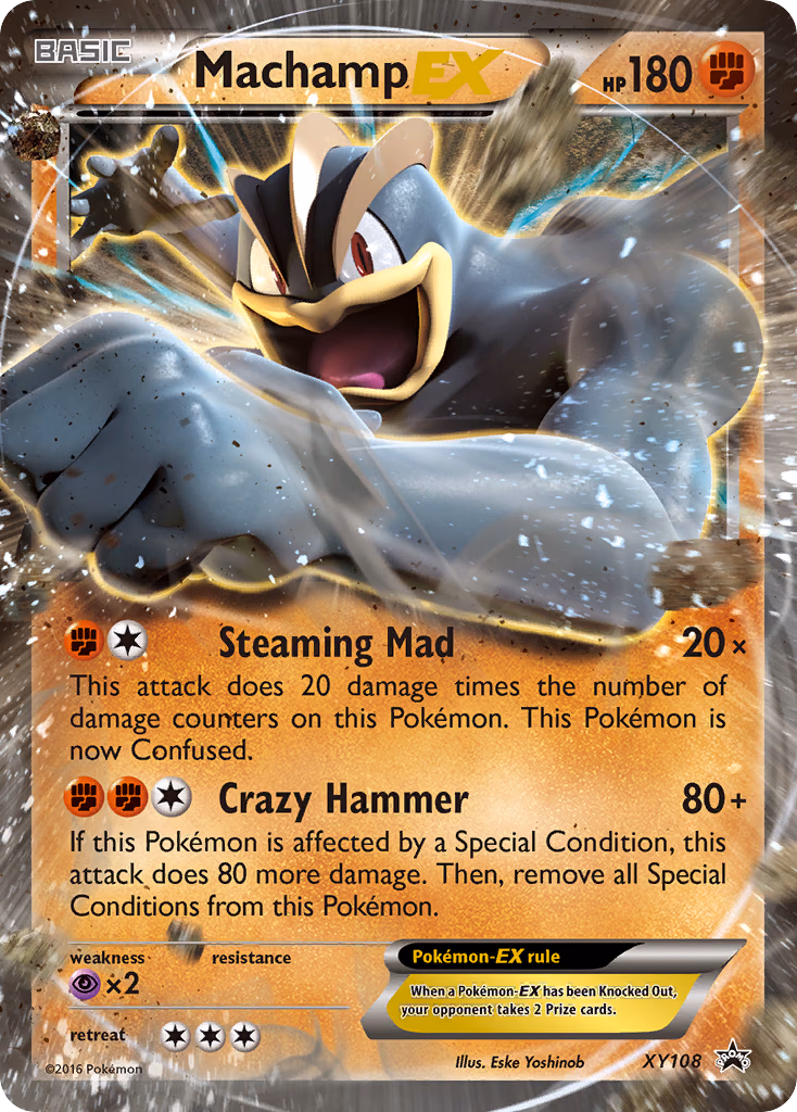 Machamp-EX Pokemon card (XY108, XY Black Star Promos)