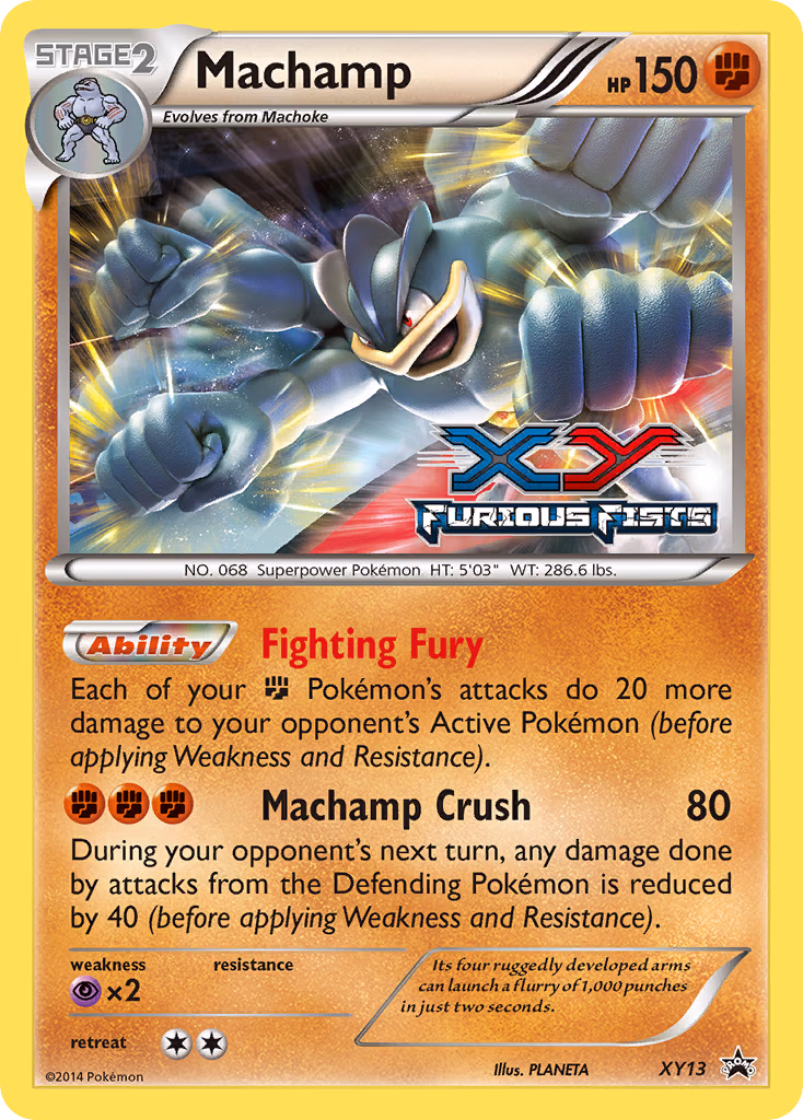Machamp Pokemon card (XY13, XY Black Star Promos)