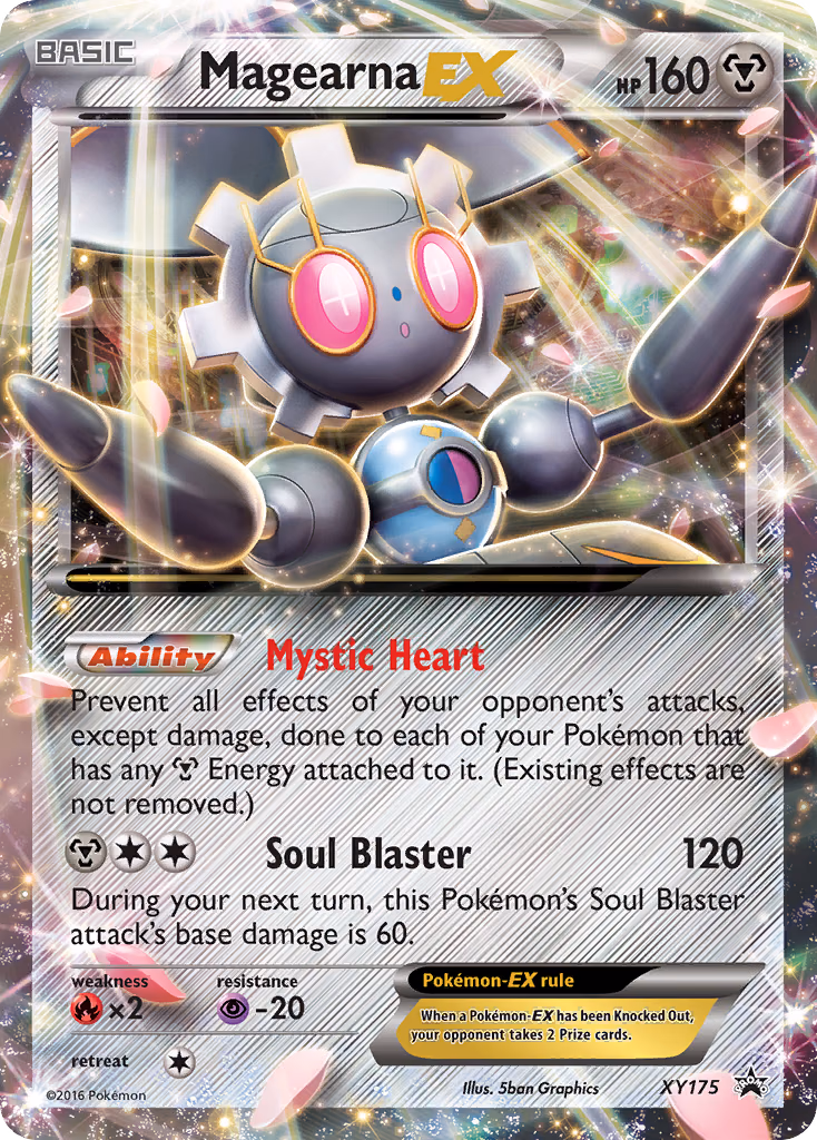 Magearna-EX Pokemon card (XY175, XY Black Star Promos)